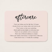 Professionele Blush Roze Elegante Aftercare Kaart (Voorkant)