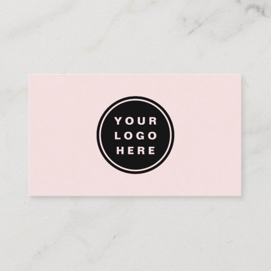 Professionele Blush Roze Foto Logo Social Media Visitekaartje (Achterkant)