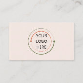 Professionele Blush Roze Foto Logo Social Media Visitekaartje (Achterkant)