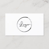 Professionele Blush Roze Foto Logo Social Media Visitekaartje (Achterkant)