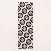 Professionele Blush Roze Herhalende Logo Achtergro Yogamat (Voorkant)
