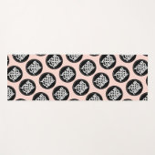 Professionele Blush Roze Herhalende Logo Achtergro Yogamat (Voorkant (horizontaal))