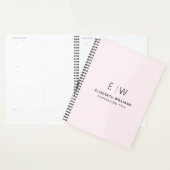Professionele Blush Roze Monogram Zakelijk Initiaa Planner (Display)