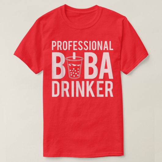 Professionele Boba Drinker Bubble Tea 1570 T-shirt (Design voorkant)