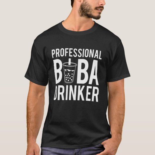 Professionele Boba Drinker Bubble Tea T-shirt (Voorkant)