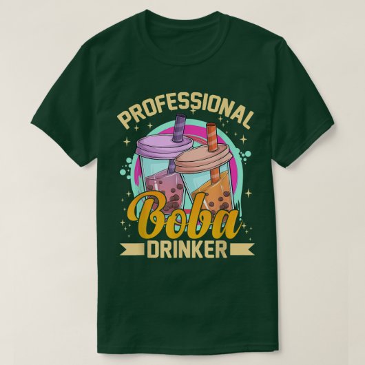 Professionele Boba Drinker Funny Bubble Tea & Milk T-shirt (Design voorkant)