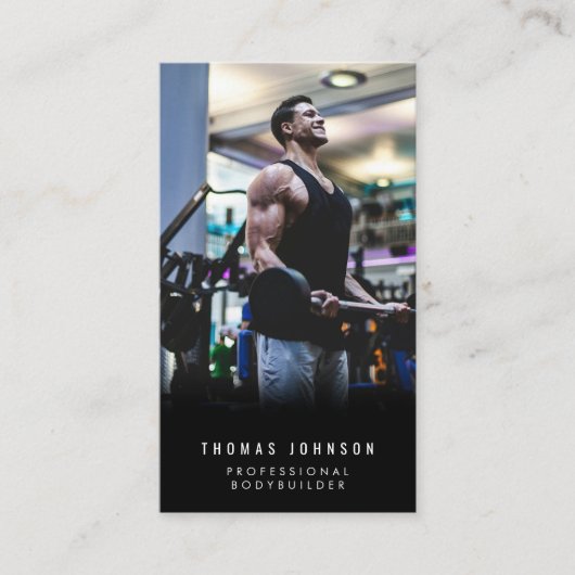 Professionele Bodybuilder Social Media Influencer Visitekaartje (Voorkant)