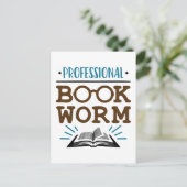 Professionele boekenwurm Avid Boekenlezer Briefkaart (Staand voorkant)