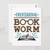 Professionele boekenwurm Avid Boekenlezer Briefkaart (Voorkant / Achterkant)