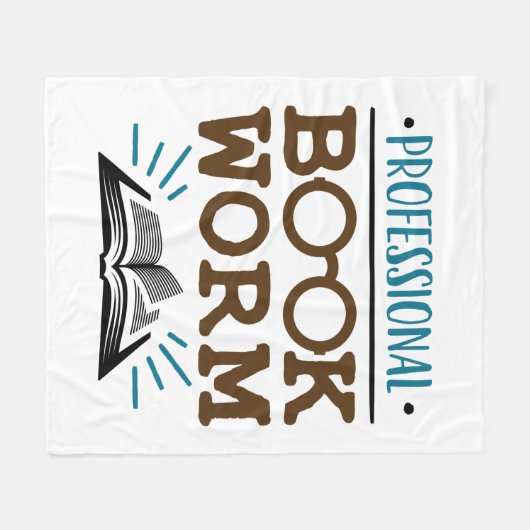 Professionele boekenwurm Avid Boekenlezer Fleece Deken (Voorkant (Horizontaal))