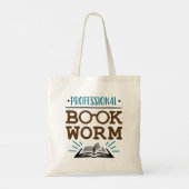 Professionele boekenwurm Avid Boekenlezer Tote Bag (Achterkant)