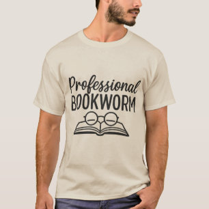 Professionele boekenwurm - Leuke boekenliefhebber  T-shirt