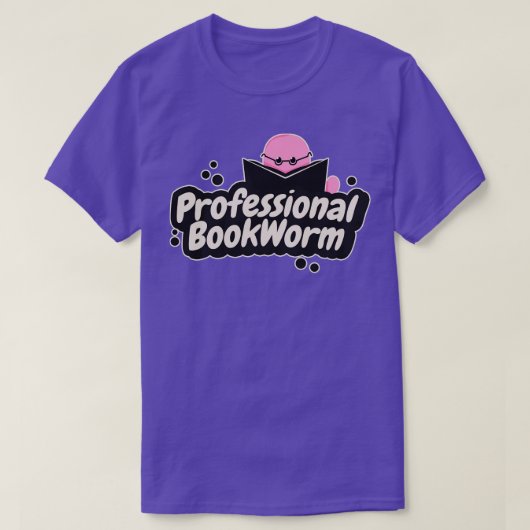 Professionele boekworm t-shirt (Design voorkant)