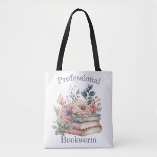 Professionele boekworm tote bag