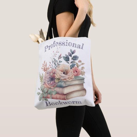 Professionele boekworm tote bag (Dichtbij)