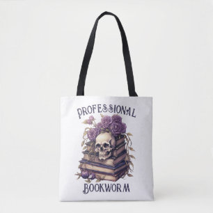 Professionele boekworm tote bag