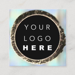 Professionele boetiekshop Blauw Goud Modern Logo Vierkante Visitekaartje