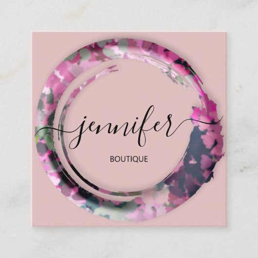 Professionele boetiekwinkel Mimetische Camouflage  Vierkante Visitekaartje (Voorkant)