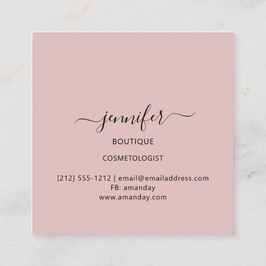 Professionele boetiekwinkel Mimetische Camouflage  Vierkante Visitekaartje (Achterkant)