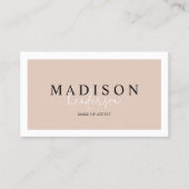 Professionele Boho Cream Script Typografie QR Code Visitekaartje (Voorkant)