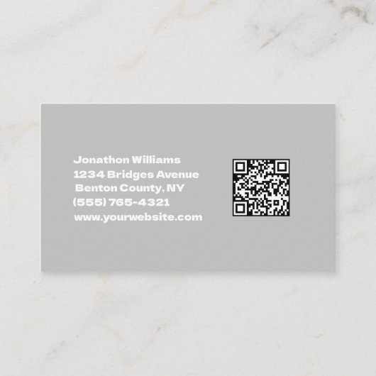 Professionele boom trimmen service QR-code Visitekaartje (Achterkant)