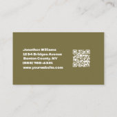 Professionele boom trimmen service QR-code Visitekaartje (Achterkant)