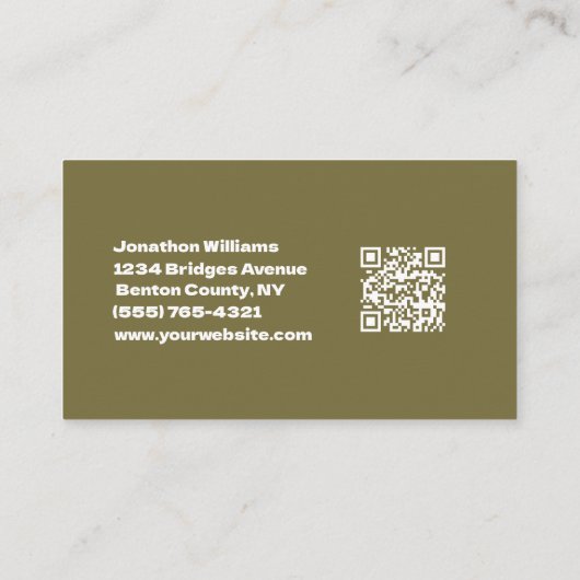 Professionele boom trimmen service QR-code Visitekaartje (Achterkant)