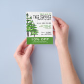 Professionele boomservices flyer (Hand)