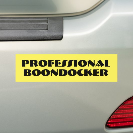 Professionele Boondocker uit het rooster Camping C Bumpersticker (Op auto)