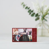 Professionele Bourgogne en Gold Handtekening 6 Fot Visitekaartje (Staand voorkant)