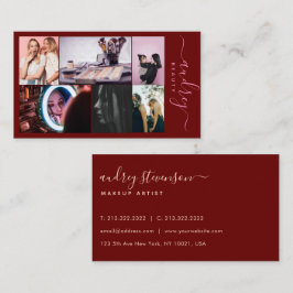 Professionele Bourgogne en Gold Handtekening 6 Fot Visitekaartje