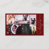 Professionele Bourgogne en Gold Handtekening 6 Fot Visitekaartje (Voorkant)