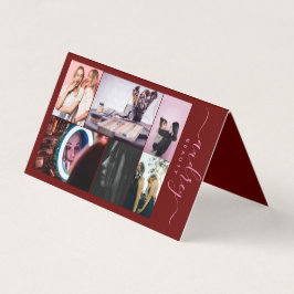 Professionele Bourgogne en Gold Handtekening 6 Fot Visitekaartje