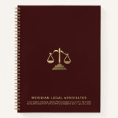 Professionele Bourgogne en gouden Schalen van Gere Notitieboek (Voorkant)