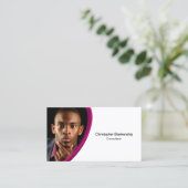 Professionele Bourgogne Wit Custom Photo Front Visitekaartje (Staand voorkant)