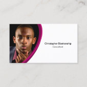 Professionele Bourgogne Wit Custom Photo Front Visitekaartje (Voorkant)