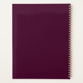 Professionele Bourgondiër Moderne Elegantie Planner (Achterkant)