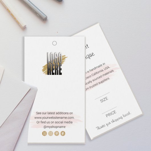 Professionele Boutique Logo Clothing Price Label Visitekaartje