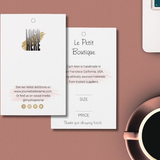 Professionele Boutique Logo Clothing Price Label Visitekaartje