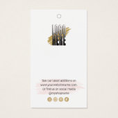Professionele Boutique Logo Clothing Price Label Visitekaartje (Voorkant)
