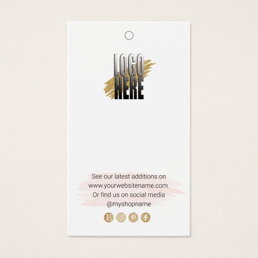 Professionele Boutique Logo Clothing Price Label Visitekaartje (Voorkant)