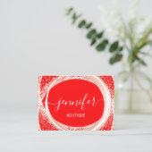 Professionele Boutique Make-up Beauty Rood Bright Visitekaartje (Staand voorkant)