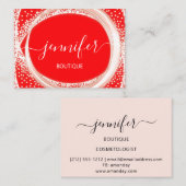 Professionele Boutique Make-up Beauty Rood Bright Visitekaartje (Voorkant / Achterkant)