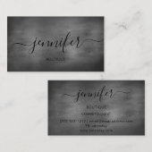 Professionele Boutique Shop Grey Minimal Grunge Visitekaartje (Voorkant / Achterkant)