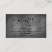Professionele Boutique Shop Grey Minimal Grunge Visitekaartje (Achterkant)