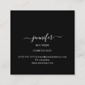 Professionele Boutique-winkel met roze glitter-sch Vierkante Visitekaartje (Achterkant)