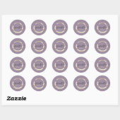 Professionele Boutique-winkel Violet Gold Cirkel Ronde Sticker (Vel)
