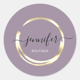 Professionele Boutique-winkel Violet Gold Cirkel Ronde Sticker