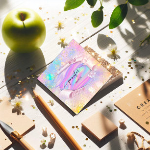 Professionele Boutique Winkelnaam Holograaf Glitte Vierkante Visitekaartje