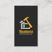 Professionele Bouw Aannemer Bouwer Zwart Visitekaartje (Achterkant)